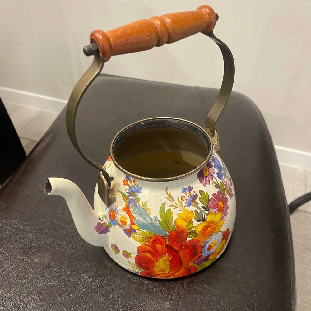Mackenzie Childs flower market tea kettle MISSING LID
